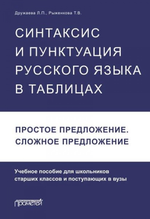 Синтаксис и пунктуация русского языка в таблицах (Простое предложение. Сложное предложение) Синтаксис и пунктуация русского языка в таблицах (Простое предложение. Сложное предложение)