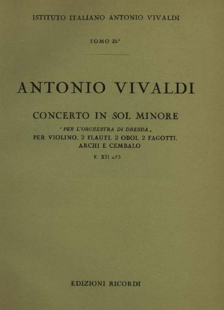 Concerto in sol minore. Т. 25