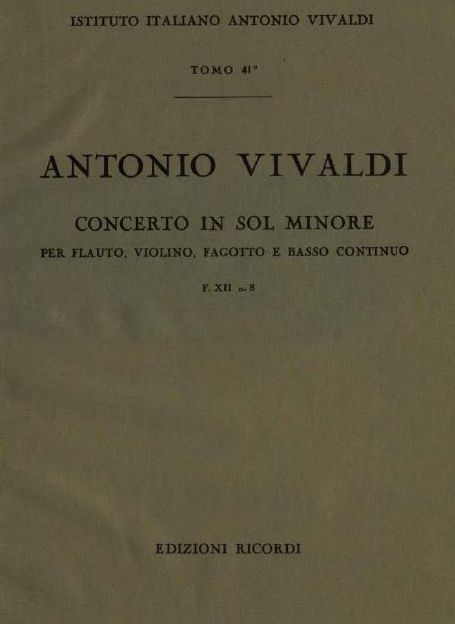 Concerto in sol minore. Т. 41