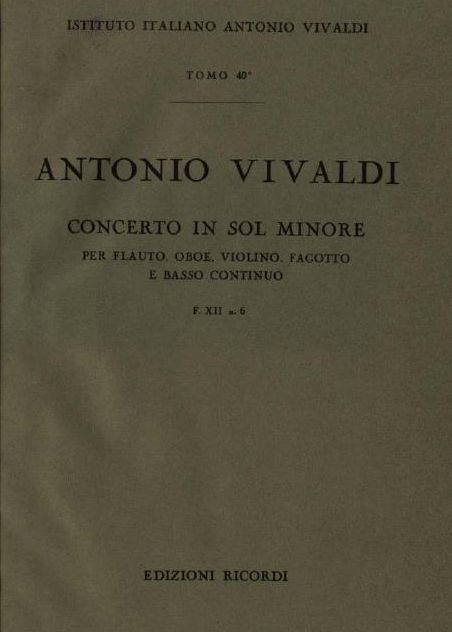 Concerto in sol minore. Т. 40