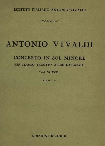 Concerto in sol minore. Т. 33