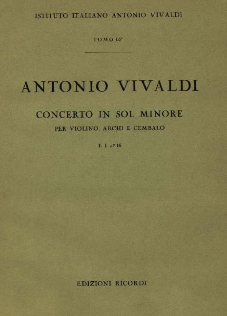Concerto in sol minore. Т. 65
