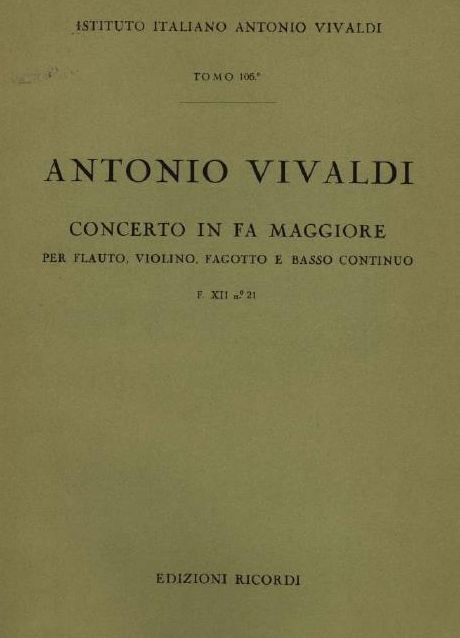 Concerto in fa maggiore. T. 106