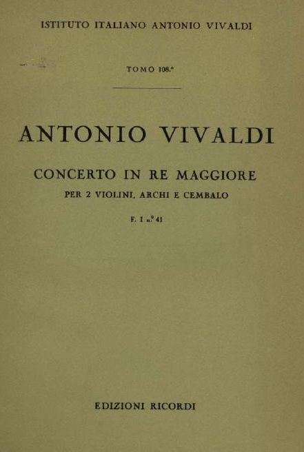 Concerto in re maggiore. T. 108