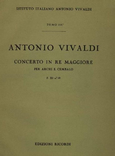 Concerto in re maggiore. T. 114