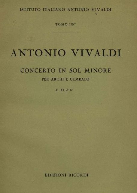 Concerto in sol minore. T. 115