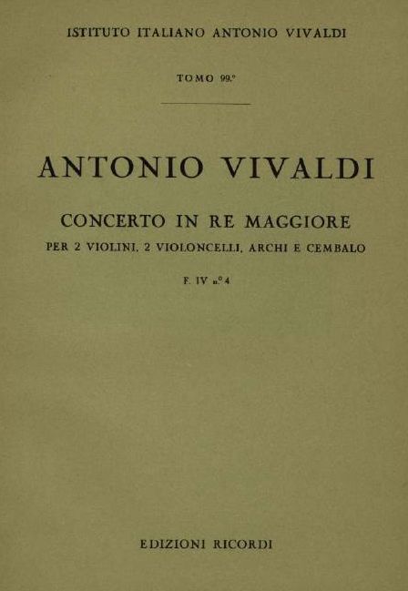 Concerto in re maggiore. T. 99