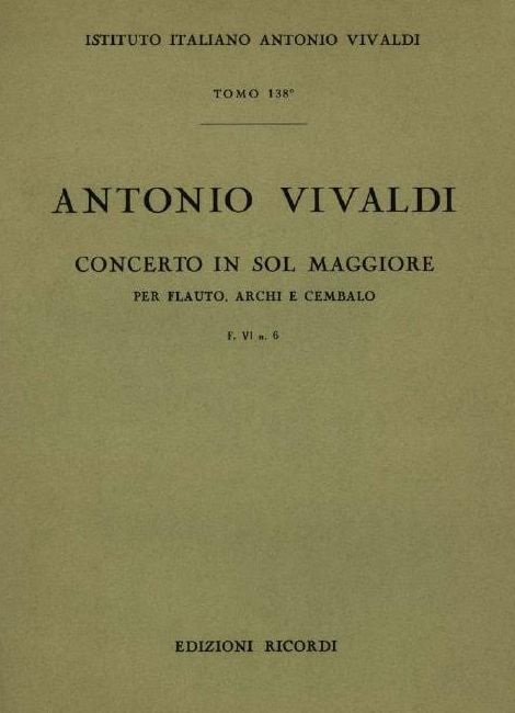 Concerto in sol maggiore. T. 138