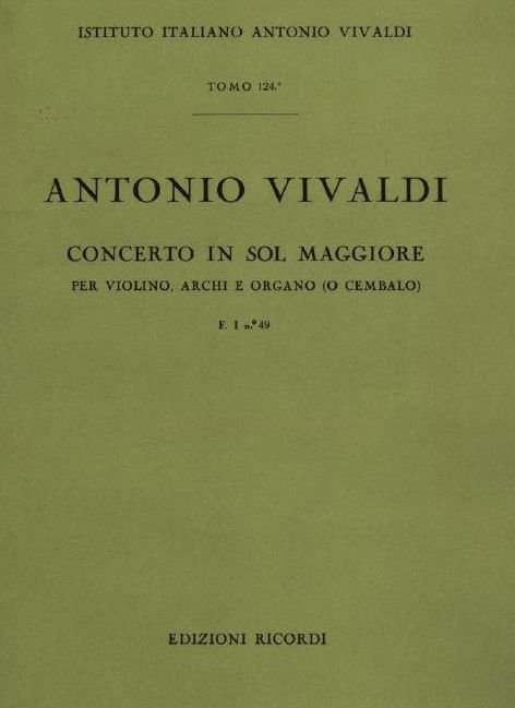 Concerto in sol maggiore. T. 124