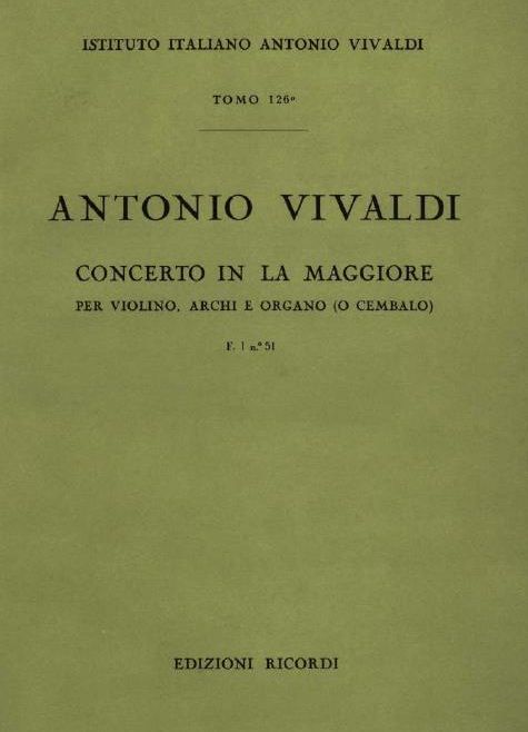 Concerto in la maggiore. T. 126