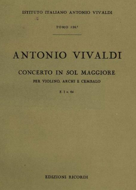 Concerto in sol maggiore. T. 156