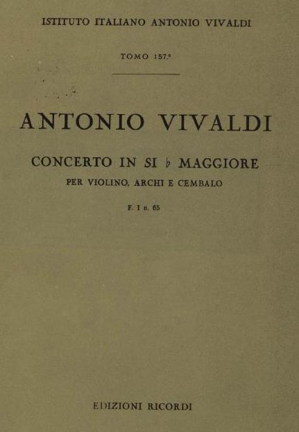 Concerto in si b maggiore. T. 157