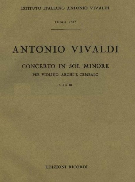 Concerto in sol minore. T. 175