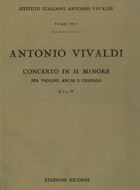 Concerto in si minore. T. 171