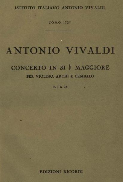 Concerto in sib maggiore. T. 172