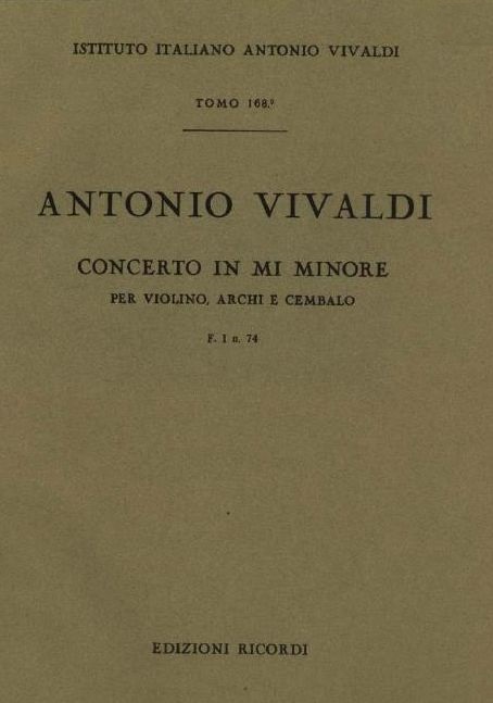 Concerto in mi minore. T. 168