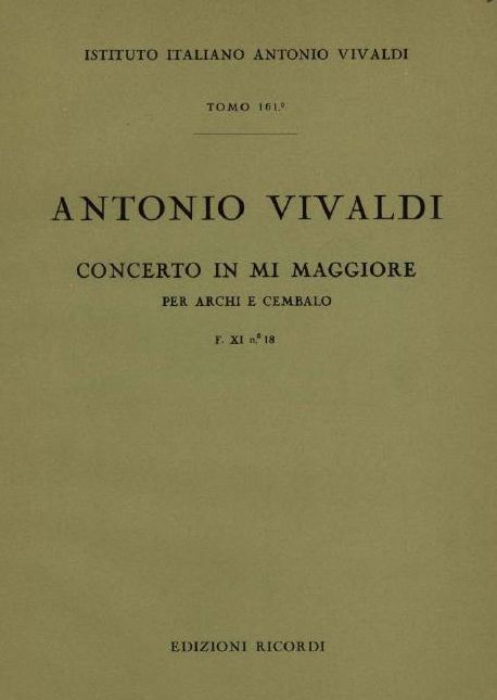 Concerto in mi maggiore. T. 161