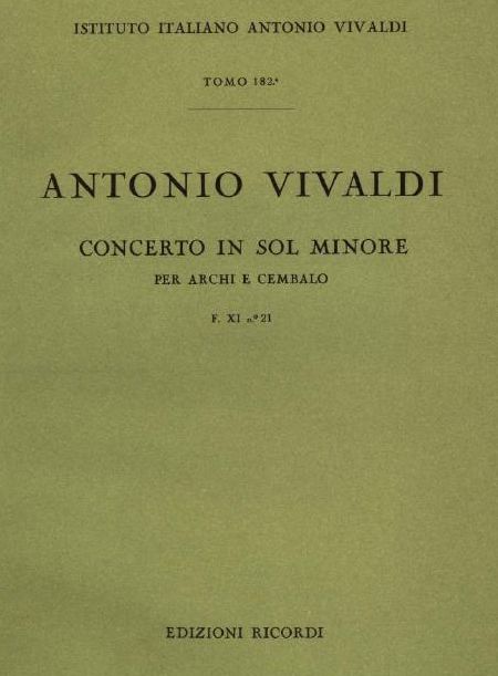 Concerto in sol minore. T. 182