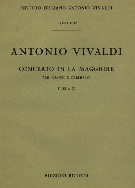 Concerto in la maggiore. T. 184
