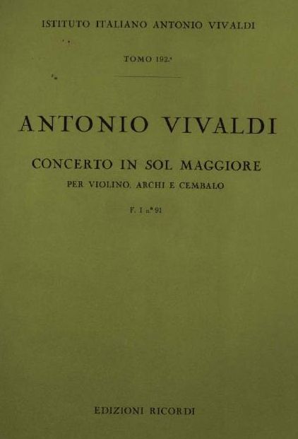 Concerto in sol maggiore. T. 192