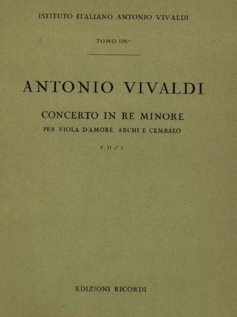 Concerto in re minore. T. 196