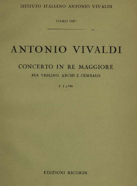 Concerto in re maggiore. T. 188