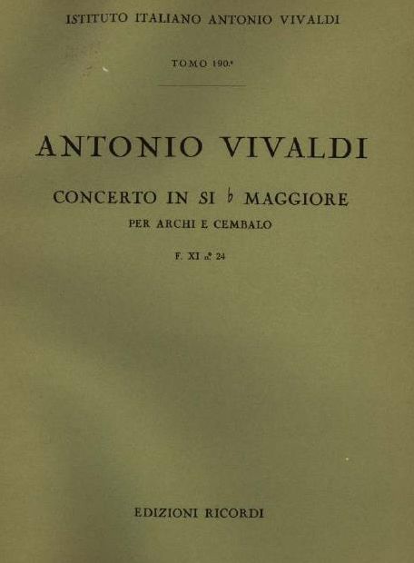Concerto in si b maggiore. T. 190