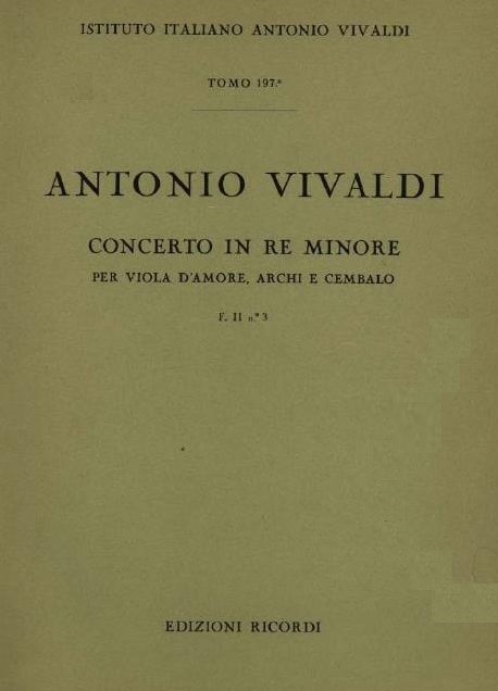 Concerto in re minore. T. 197