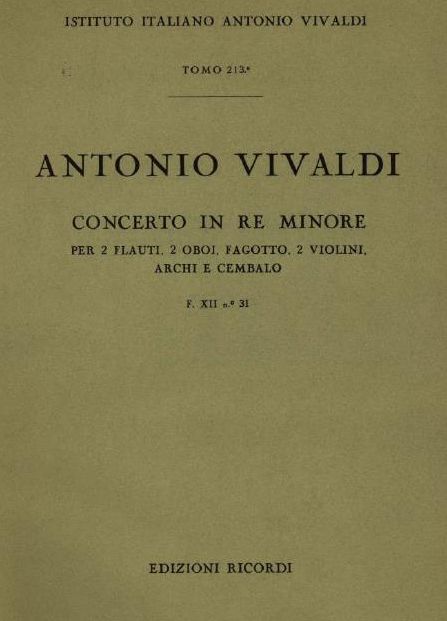 Concerto in re minore. T. 213