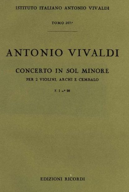 Concerto in sol minore. Т. 207