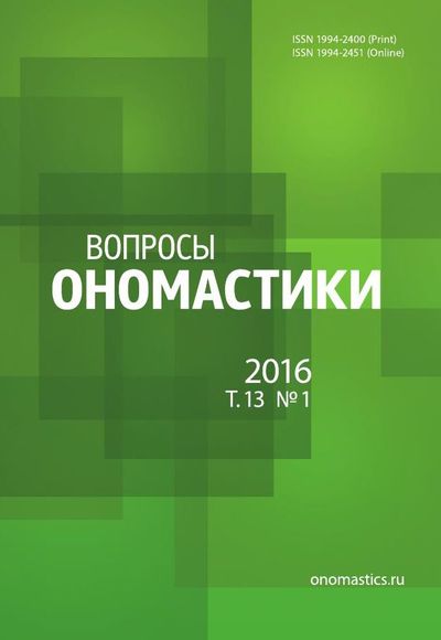 Вопросы ономастики